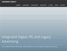 Tablet Screenshot of gonzbergagency.com